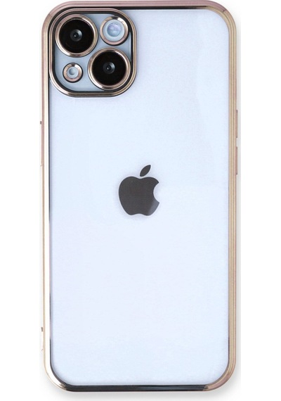 Apple Uyumlu - iPhone 13 Kılıf Razer Lensli Silikon - Gold