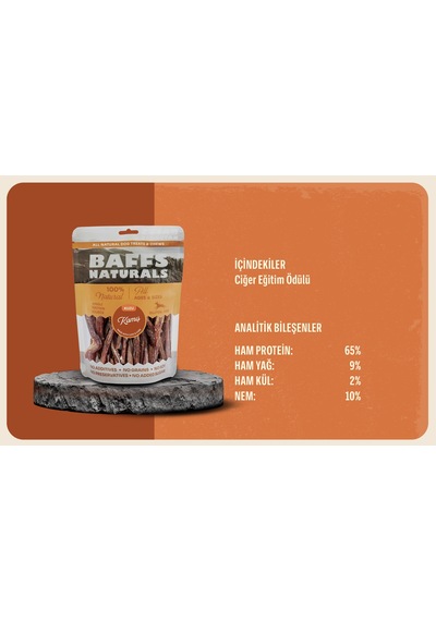 Baffs Naturals Kuzu Ciğer Köpek Eğitim Ödül Maması 100 G