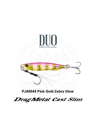 Duo Drag Metal Cast Slim Jig 20Gr. Pja0045 Pink Gold Zebra Glow