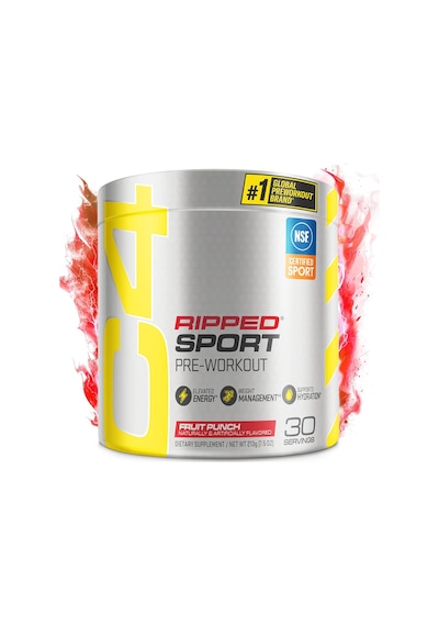C4 Ripped Sport Pre Workout Powder Fat Burner - 135mgcaffeine + Weight Loss - Fruit Punch, 30 Servis-usa Versiyon