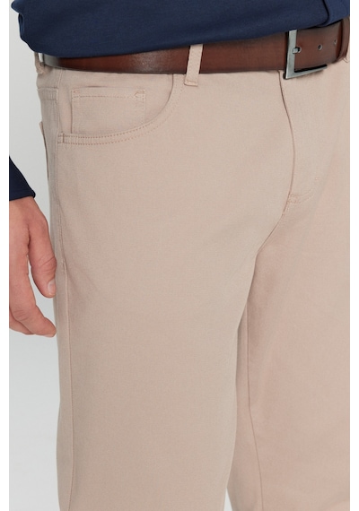AC&Co / Altınyıldız Classics Slim Fit Dar Kesim Pamuklu Esnek Chino Erkek Pantolon Bej