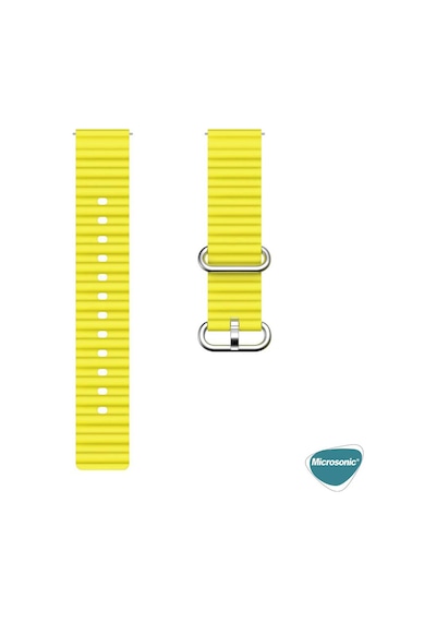 Microsonic Samsung Uyumlu Galaxy Watch 46mm Kordon Ocean Band Sarı