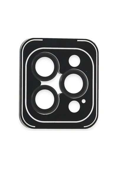 Joko Apple, Uyumlu iPhone 16 Pro Max Pvd Metal Kamera Lens - Siyah