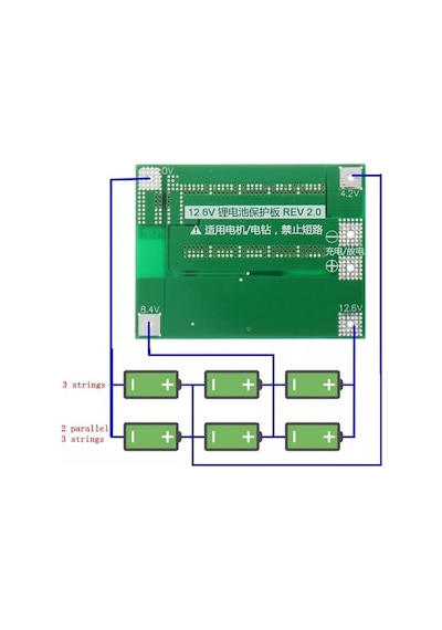 3S Bms 40A 18650 Lityum Pil Lipo Pil Şarj Koruma Devresi Balanslı