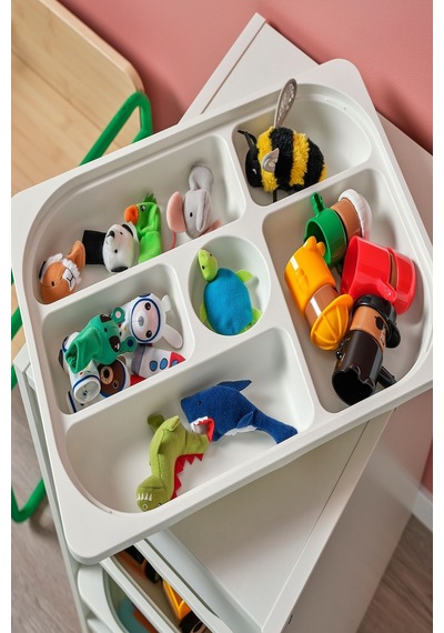 Ikea Beyaz Dayanıklı Saklama Kutusu 42x30x5 Cm Oyuncak Düzenleyici Çocuk Odası
