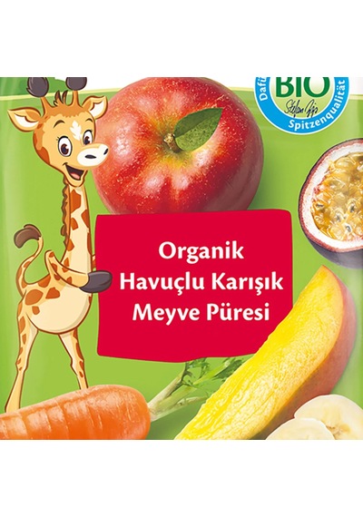 Mey İthalat Organik Havuçlu Karışık Meyve Püresi 100 Gr