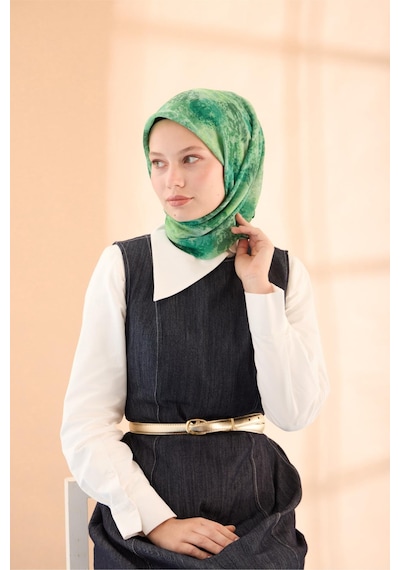 Silk Home Soft Eşarp 73095-12 Yeşil, Çimen Yeşili, Açık Yeşil