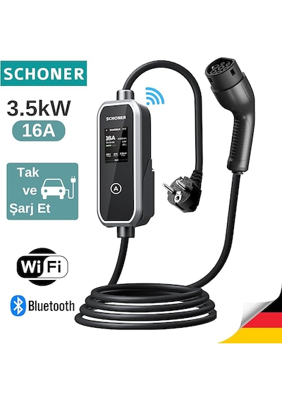 Schoner 3.5kw Taşınabilir Elektrikli Araç Şarj Istasyonu 3,7 Kw
