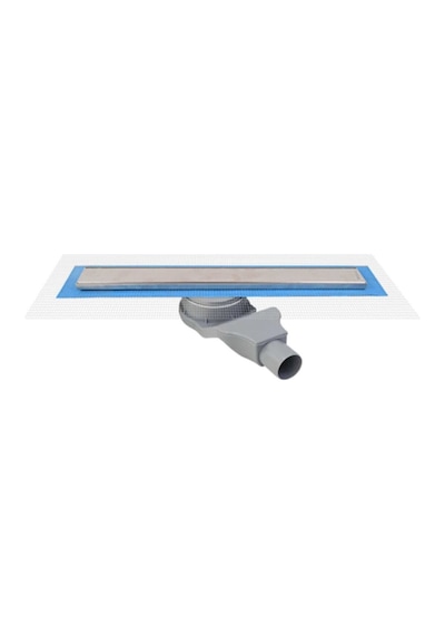 Line 2 Plain Izgara Yalıtımlı Komple Krom Duş Kanalı 60 Cm Tesisatsepeti
