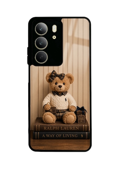 Realme C75 Preppy Teddy Classic Tasarımlı Glossy Telefon Kılıfı Kahverengi