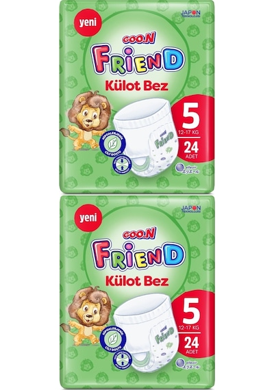 Goon Friend Külot Bebek Bezi 5 Numara  12-17 KG Junior 48 Adet 2'li