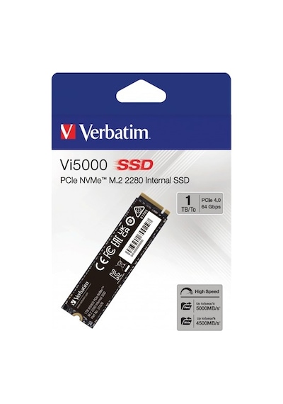 Verbatim Vi5000 1 TB PCIe NVMe Okuma 5000 Yazma 4500 Gen4 NWME M.2