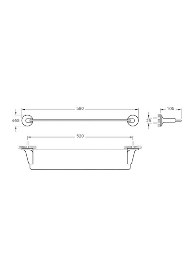 Marin A44940 Etajer, Krom Çok Renkli