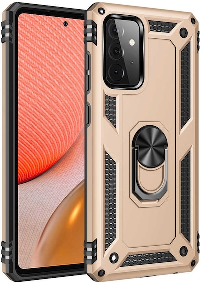 Zore Galaxy Uyumlu A72 Kılıf Vega Kapak - Gold Gold