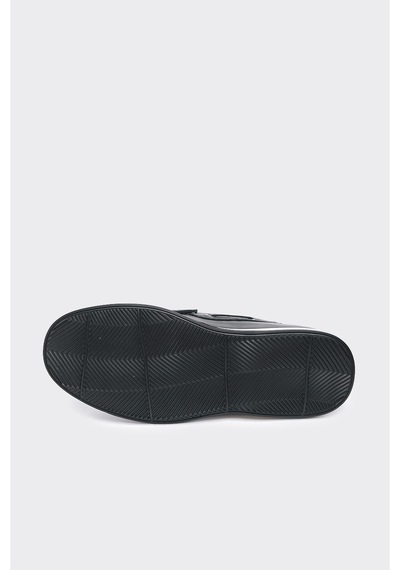 Derinet Hakiki Deri Erkek Loafer Ayakkabı Siyah Siyah