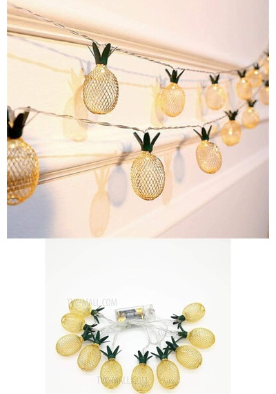 2m 10 Led Pilli 2 Kademeli Ananas Led Işık Diğer