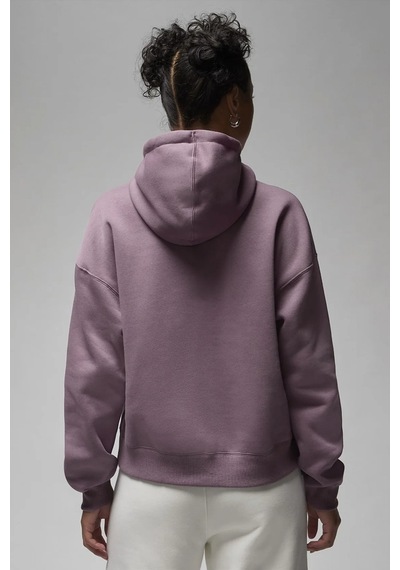 Nike Jordan Essentials Brooklyn Loose Fit Graphic Hoodie Bol Kesim Kapüşonlu Kadın Sweatshirt Mor