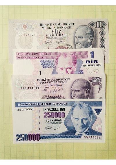 Cumhuriyet İlk Dönemi 6.7.8. Emisyon Koleksiyon Kâğıt Para. Eski Para . Set11