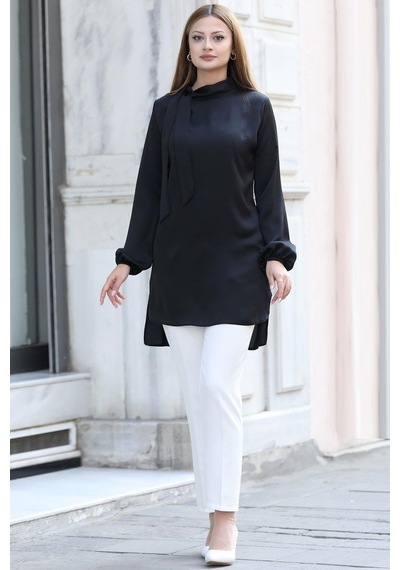 Esilanur Trend Tesettür Tunik Siyah Siyah