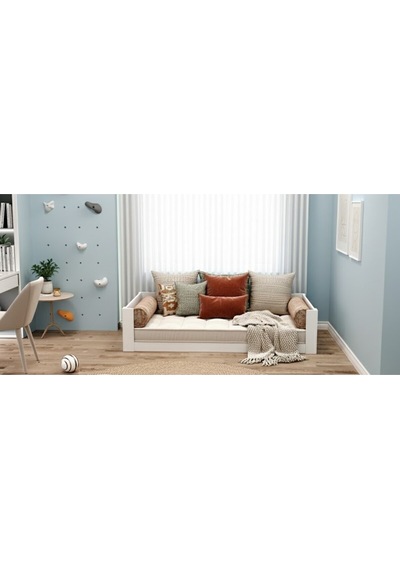 Mdf Sedir Kanepe 90x190 Cm İç Ölçü Mindersiz Gönderilir Beyaz