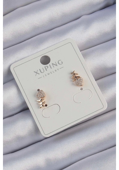 Muı Muı Xuping Rose Renk Zirkon Taşlı Balık Küpe Çok Renkli