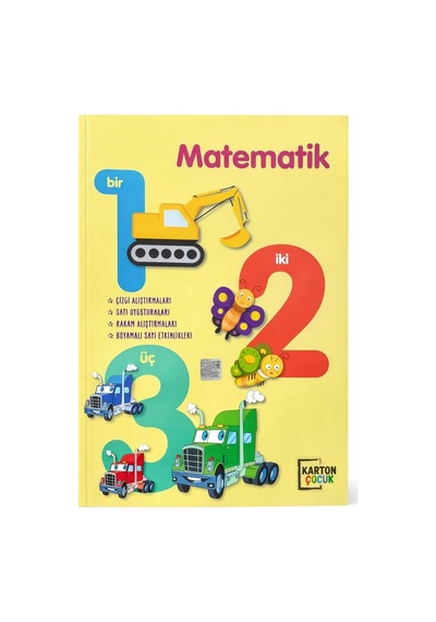Matematik Resim Boyama Kitabı Ve 12 Renk Boya Kalemi Seti, Çizgi Ve Rakam Alıştırmaları Boyamalı Sayı Etkinlikleri 80 Sayfa Karton Çocuk