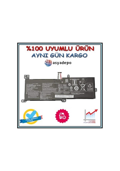 Lenovo Uyumlu V15-Ada 82C7 Batarya Pil