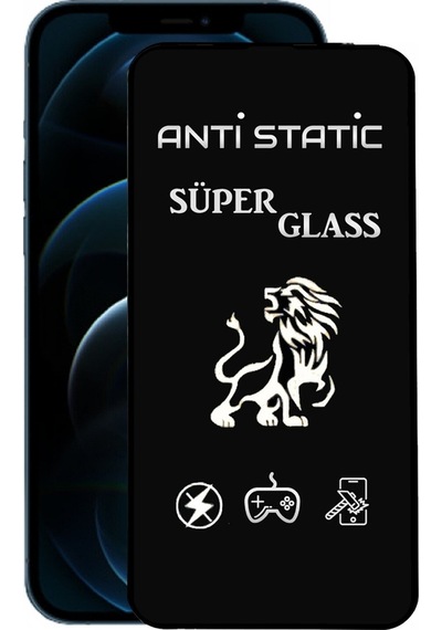 Apple Uyumlu   iPhone 12 Pro Max Tam Kaplayan Anti Statik Dayanıklı Ekran Koruyucu Süper Cam