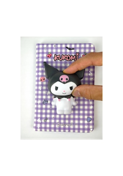 Bakgelal Lisanslı 3d Squishy Figürlü Günlük Defter Hello Kitty, Kuromi, My Melody Karakterli Yumuşak Kapaklı Sevimli Not Defteri 1 Adet - Bgasqhkkuro002 Lila