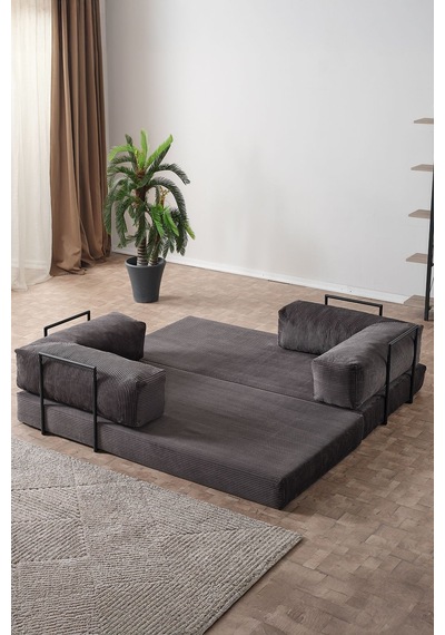 Lounge Aktivite Koltuğu Çok Amaçlı Koltuk Yatak Antrasit Antrasit