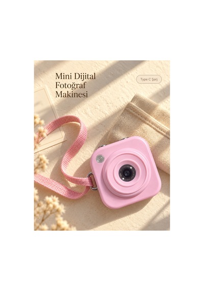 Pembe Renk 2,01 İnç Ekranlı Taşınabilir Mini Dijital Fotoğraf Makinesi Tkndhmngo Çok Renkli