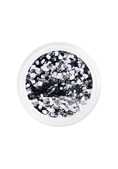 Glitter Tozu Spektr Mıx G2 5 Gr - Beyaz Gümüş Zeminli Nail Art Simi