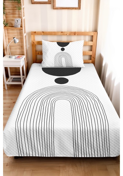 Siyah Geometrik Genç Odası Tek Kişilik Pike Takımı - Modern Minimal 160x220 Cm Kapitone Yatak Örtüsü Kremamsı Kahve Kırığı Siyah Geometrik Genç Odası Tek Kişilik Pike Takımı - Modern Minimal 160x220 Cm Kapitone Yatak Örtüsü Kremamsı Kahve Kırığı