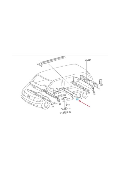 Mercedes Benz Arka Şasi Ön Enine Taşıyıcı A6383100041