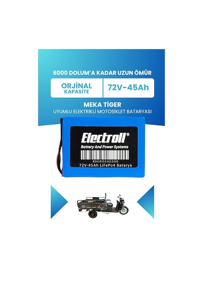 Meka Tiger Batarya Standart Kapasite Lifepo4 72v 45ah Elektrikli Motosiklet Bataryası