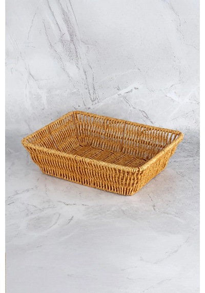 Mien Dikdörtgen Rattan Ekmek Sepeti 27x20x7 Cm Kahverengi