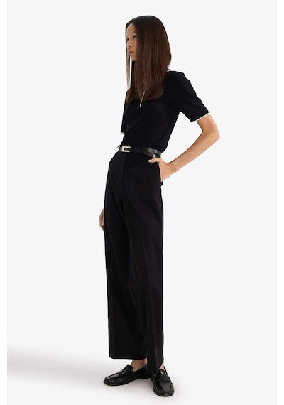 Defacto Straight Fit Çift Cepli Normal Bel Düz Paça Pantolon G7024ax25aubk81 Siyah-bk81