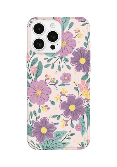 İphone 13 Pro Max Uyumlu Baskılı Şeffaf Telefon Kılıfı Koleksiyon: Pastelbloom Soft Series 1