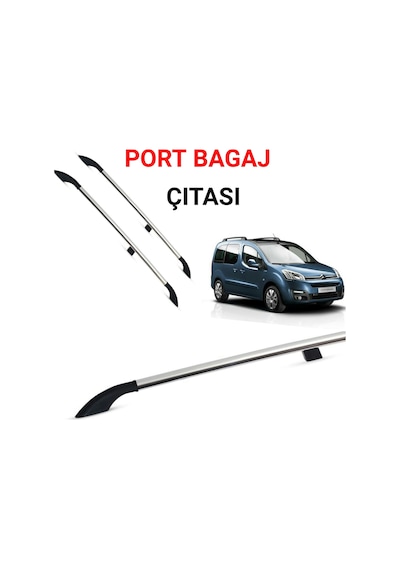 Berlingo Kısa Şase Portbagaj Tavan Çitası 2015 2016 2017 2018 Gri