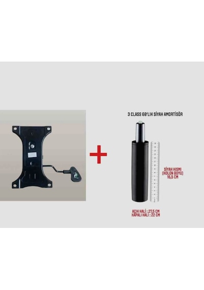 Sandofis Tek Kollu Mekanizma+60'lık Siyah Amortisör