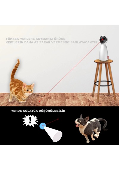 Dailytech Otomatik Led İnteraktif Kedi Lazer Oyuncağı