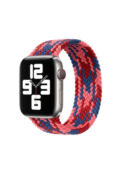 WIWU Apple Uyumlu  Watch 44mm Wiwu Braided Solo Loop Contrast Color Large Saat Kordon Kayış Bileklik ZORE-216022