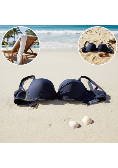 Bonbon Kadın Plaj Giyim Siyah Renk Bikini Üst Bb2630
