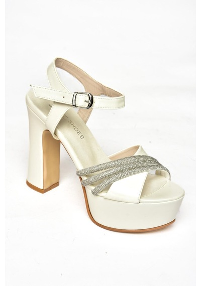 Fox Shoes P246057509 Sedef Platform Topuklu Kadın Abiye Ayakkabı SEDEF