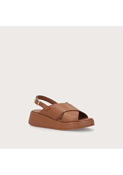 Mou Sandalet Kadın 04m4 Frau Leather Platform Sandals Bej