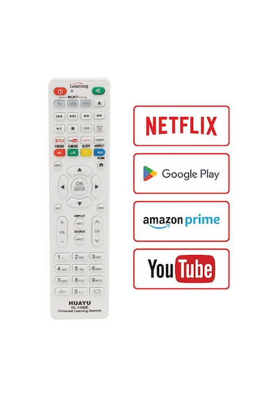 Huayu Hl-1340e Tv-lcd-uydu-dvd Öğrenebilen Netflix-youtube-amazon Tuşlu Akıllı Kumanda
