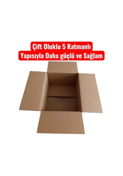 Taşıma Kolisi 50 40 30cm 5 Adet Çift Oluklu Mukavva