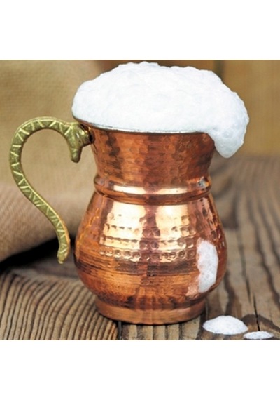 Bakır Bardak Kulplu Bakır Ayran Bardağı 6lı