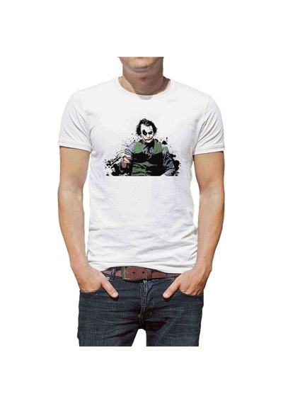 Joker Baskılı Beyaz Erkek Tshirt (534755709)