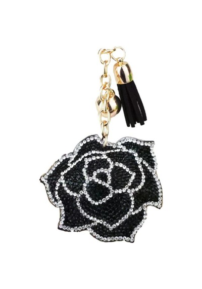 Omark Cotton Black Rose Anahtarlık